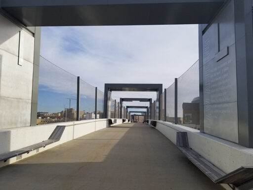 Cable mesh bridge safety net - Haymarket Pedestrian Bridge_4 Bridge safety net - Haymarket Pedestrian Bridge
