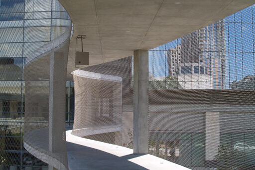 Cable mesh for bridge safety at Fairmont Pedestrian Bridge – Carl Stahl DecorCable