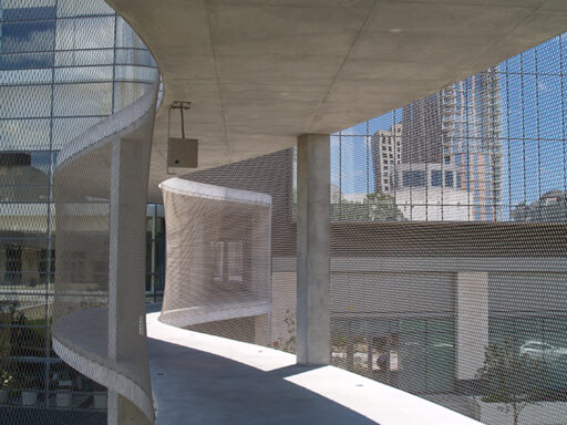 Cable mesh for bridge safety at Fairmont Pedestrian Bridge – Carl Stahl DecorCable Cable mesh for bridge safety at Fairmont Pedestrian Bridge – Carl Stahl DecorCable