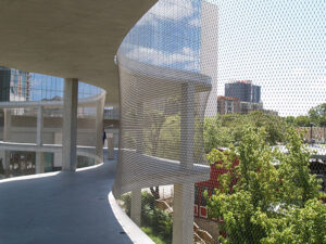 Cable mesh for bridge safety at Fairmont Pedestrian Bridge – Carl Stahl DecorCable