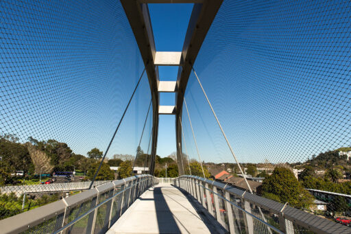 Stainless steel safety mesh for bridge railing by Carl Stahl DecorCable