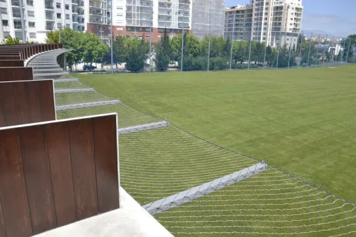 Lison University Stadium Driving Range, Vertical Safety Mesh, Carl Stahl Lison University Stadium Driving Range, Vertical Safety Mesh, Carl Stahl